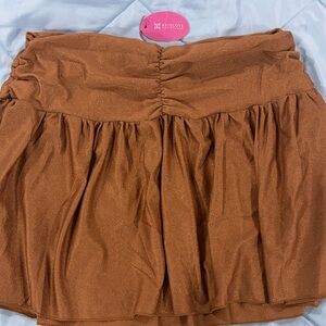 Avidlove Women's Mini Skirt in Shimmering Copper Brown